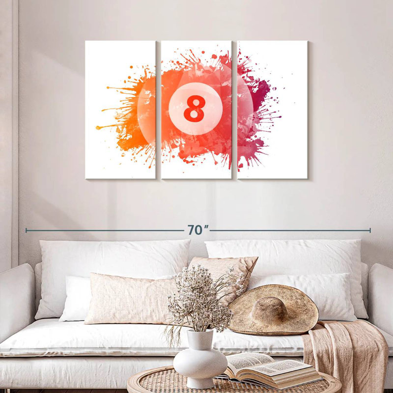 Senne 8 Ball Splash, 28" H x 45" W