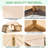 4-6 Person Inflatable Camping Tent with Stove Jack, 300D Oxford Fabric Blow Up Tent, 2 Skylights, Hand Pump, 3-in-1 Windows, Waterproof 4 Season Glamping Tent for Family Camping, Beige-118727223