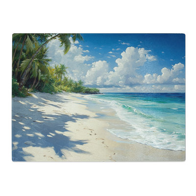 Beach Scene Vol.4  Glass Chopping Board