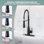 Willow Pull Down Sprayer Kitchen Faucet with Touchless Sensor and Digital Temperature Display
