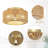 Boho Light Fixtures 3-Light Farmhouse Rattan Ceiling Light Flush Mount With Hand-Woven Shade
