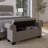 Linen Blend Upholstered Storage Bench