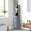 Armoire de rangement de 54 po de hauteur pour salle de bain, grise. Vaste avec 2 tablettes et tiroirs. Espace pour les petites pièces. Fabrication solide. Fixation murale supplémentaire. Stabilité du rangement.
