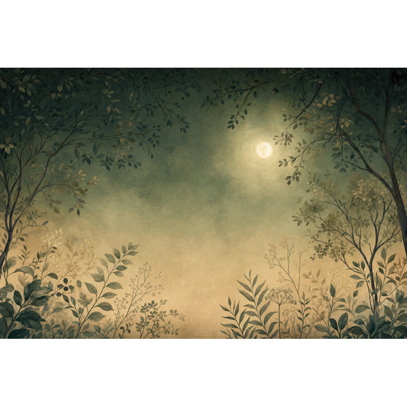 Murale aquarelle Lune, 200 po x 120 po, Peler et coller