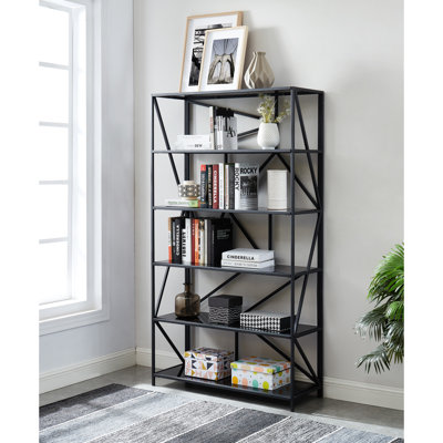 71.25H x 40.63W Metal Etagere Bookcase by 17 Stories