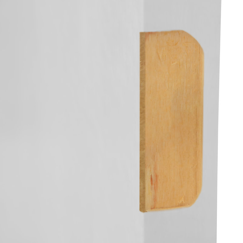(Avec serrure et trou de charnière) Porte intérieure en bois massif apprêté à 3 panneaux, Gauche, 30 po x 80 po