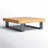 Perina 39" Square Solid Grade A Teak Outdoor Coffee Table with Modern Industrial Sled Base - Weather Resistant