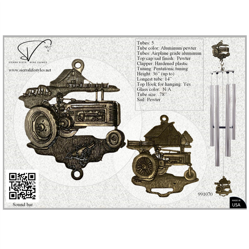 Carillon - Tracteur 36 po, Argent