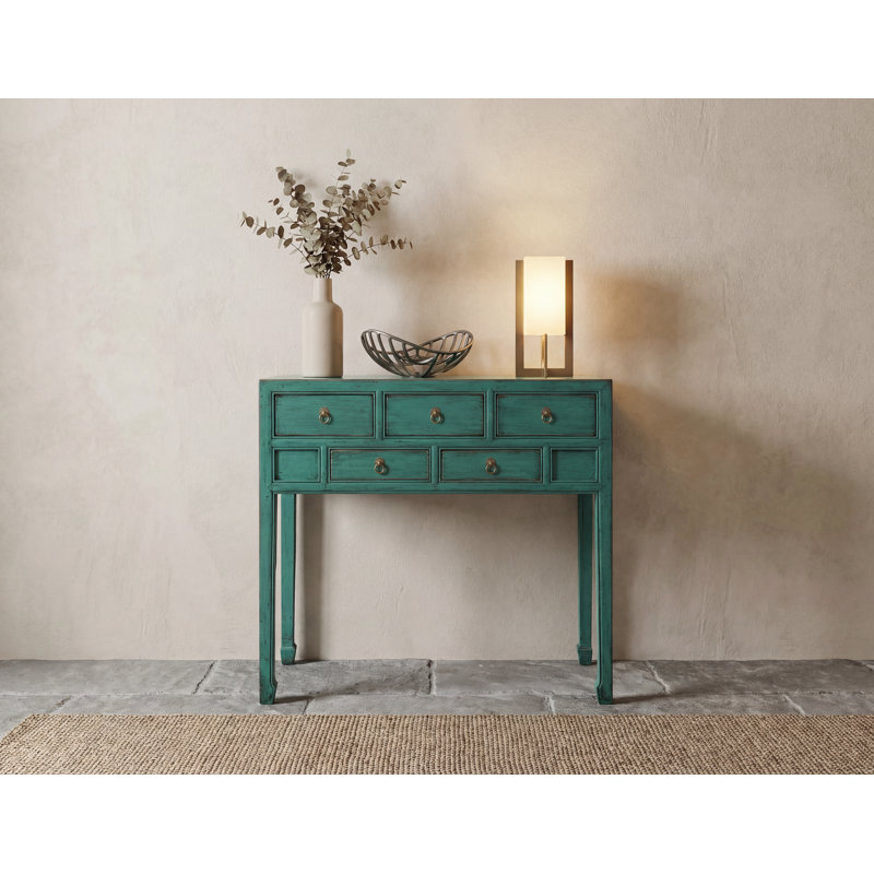 Annegreet 107cm Console Table, Emerald Green