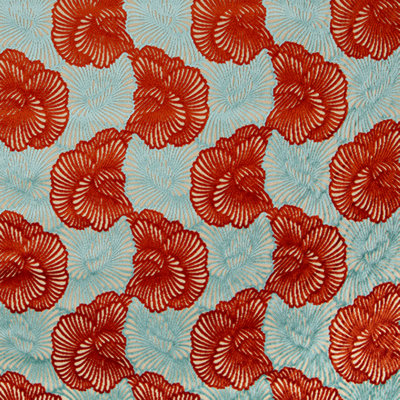 Tropic Plush Floral Velvet Fabric