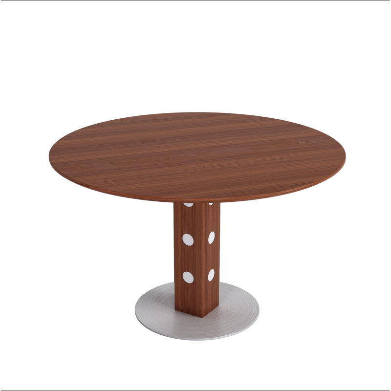 Table de salle à manger Farmhouse, Noyer, H 29,84 po x L 43,31 po x l 43,31 po