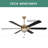 65 Inch Gorgeous Crystal Ceiling Fan With Lights And Remote, Modern 6 Speeds DC Motor Reversible Ceiling Fan For Bedroom-105767743