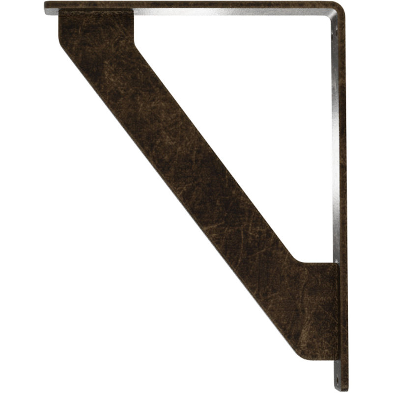 Support traditionnel en fer forgé, H 8 po x l 1,5 po x P 5,5 po, Or pâle antique