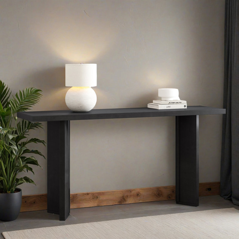 Table d'appoint 63,02 "pour le couloir, Noir