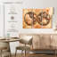 «Rustic Hemispheres Map» sur toile-617475177