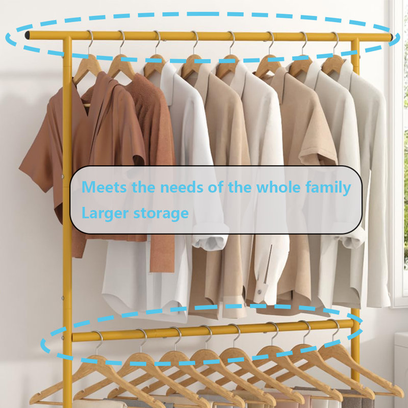 Cintre multifonctionnel pour vêtements, robes, manteaux et sacs, Doré
