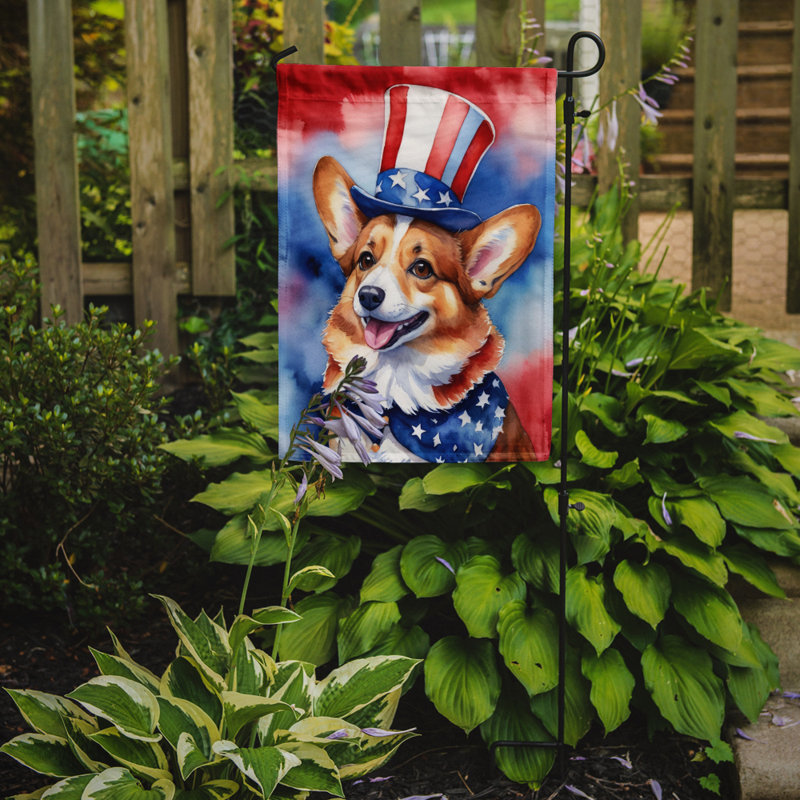 Drapeau patriotique du jardin américain, Corgi brun