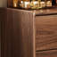 Commode en bois massif noir noyer