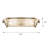 Wild Flower Rectangular Vanity Tray with Textured Handles in Polished Aluminum and Brass