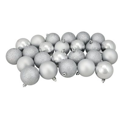 24ct Shatterproof 4-Finish Christmas Ball Ornaments
