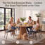 Modern Rattan Dining Chairs Upholstered Faux Leather Dining Room Chairs with Rattan Backrests and Metal Legs Armless Kitchen Chairs for Dining Room-1403943935-1574143915