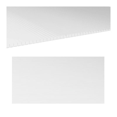 Paquet de 10 panneaux de serre transparents en polycarbonate à double paroi (47,2 po x 23,6 po) pour structures de jardin