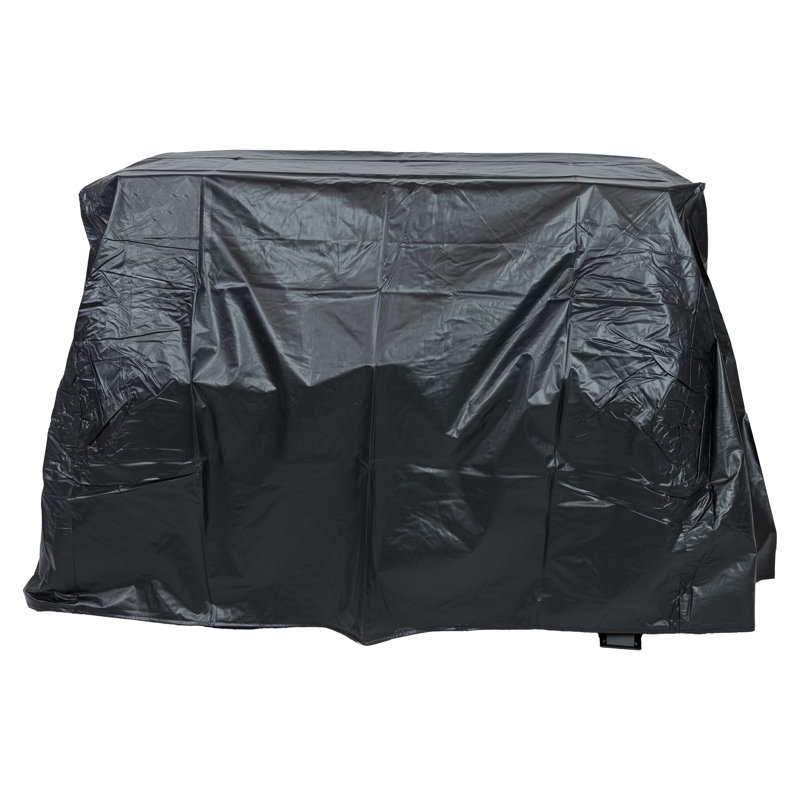 Black Steel Outdoor Fire Pit with Grill and Spark Screen