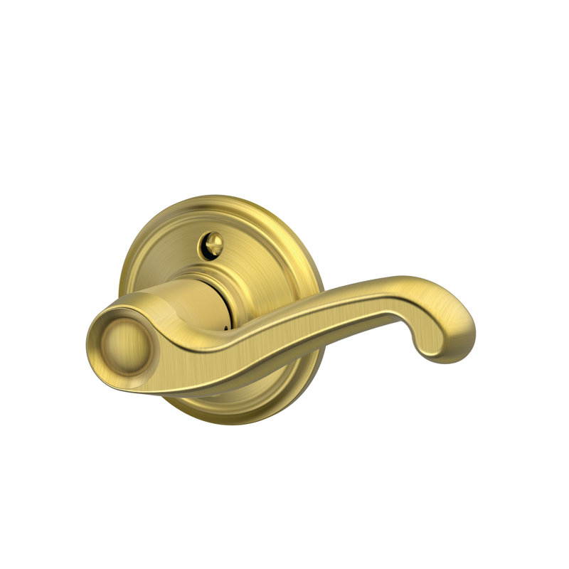 Poignée anti-rotation Flair, Laiton satiné, Droite