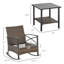 Comfortable Patio Dining Sets With Durable Wicker, Dark Blue Cushions For Enjoyment