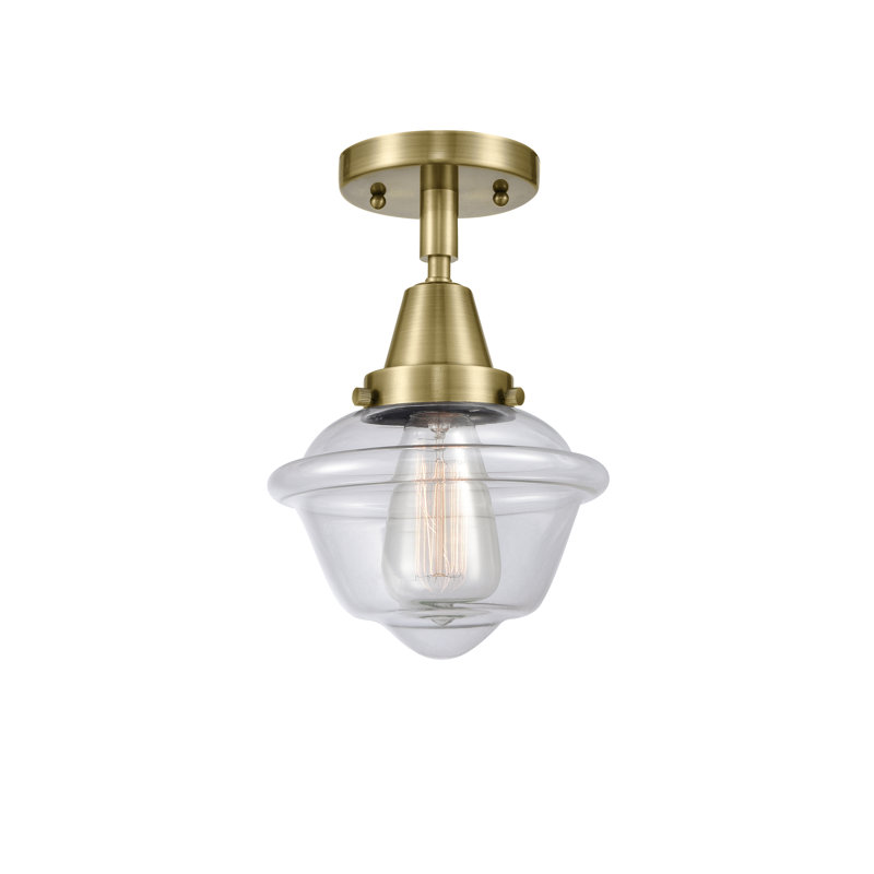 Plafonnier encastré Grourke, Transparent, Laiton antique