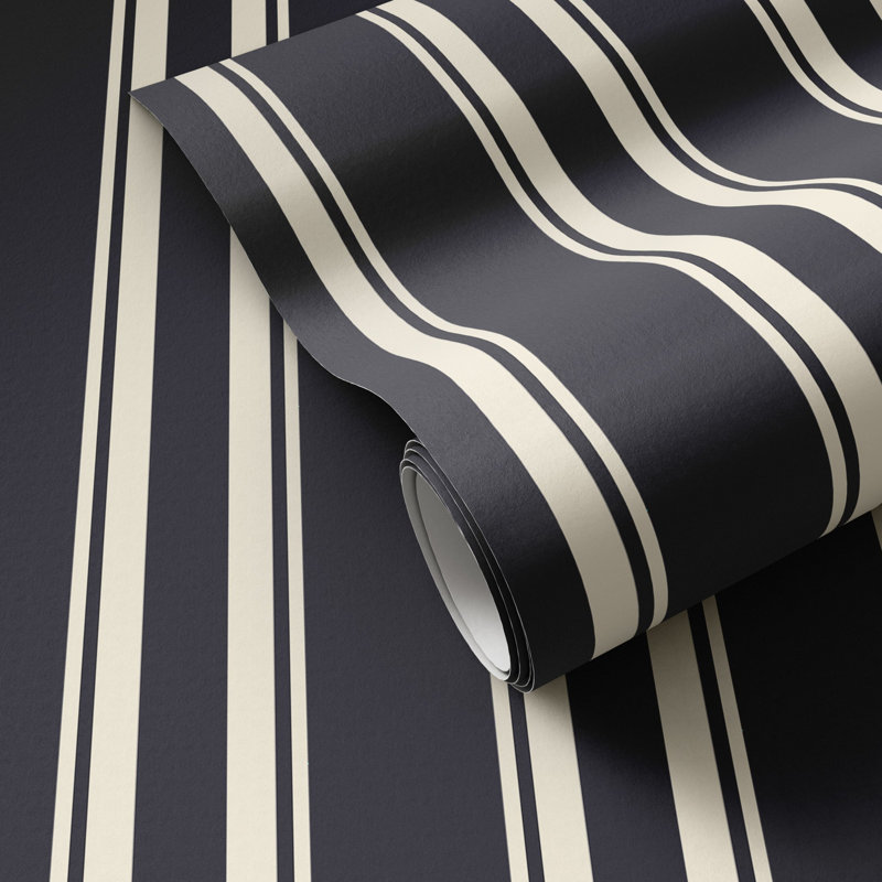 Striped Terralon Wallpaper Roll by Getty Images, Black I