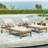 Saeon 78.75" Long Reclining Acacia Single Chaise with Cushions-1595985928