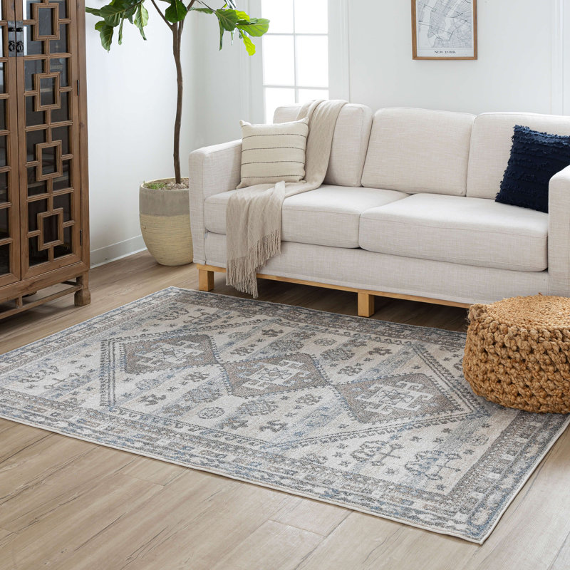 Tapis gris Edwin, Rectangle 7 pi 10 po x 10 pi