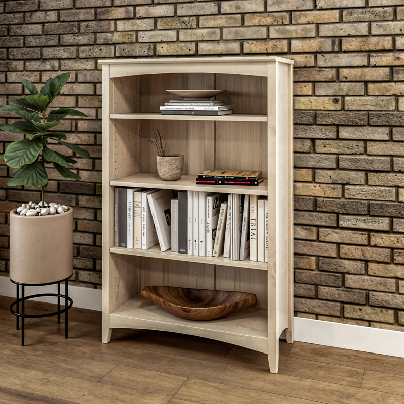 Colton Bookcase, (4 Shelves) 48" H x 30" W x 13"D, Light Oak