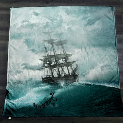  Jeté de bateau sur la mer
