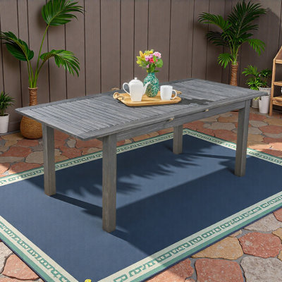 Outdoor Expandable Acacia Wood Dining Table