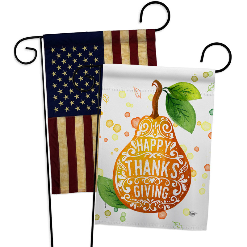 Drapeau de jardin en polyester 2 côtés 1 pi 5 po x 1 pi