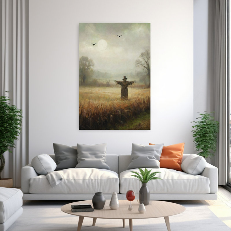 Art contemporain contemporain, paysage abstrait d'automne, H 60 po x l 40 po