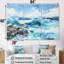 «Blue Ocean In Motion Scenery», ensemble d'art mural sur toile océan-107768496-107768494