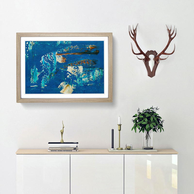 Abstract Vol.4 by S.Johnson - Framed Print, 36cm H x 48cm W x 2cm D, Oak Framed