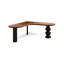 Light-walnut + Black L-Shaped Solid Wood desk-1778240112-1778240114