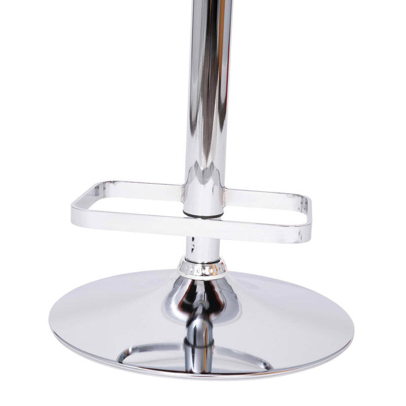 Tabouret de bar Amberlie, Cognac, Chrome, 1