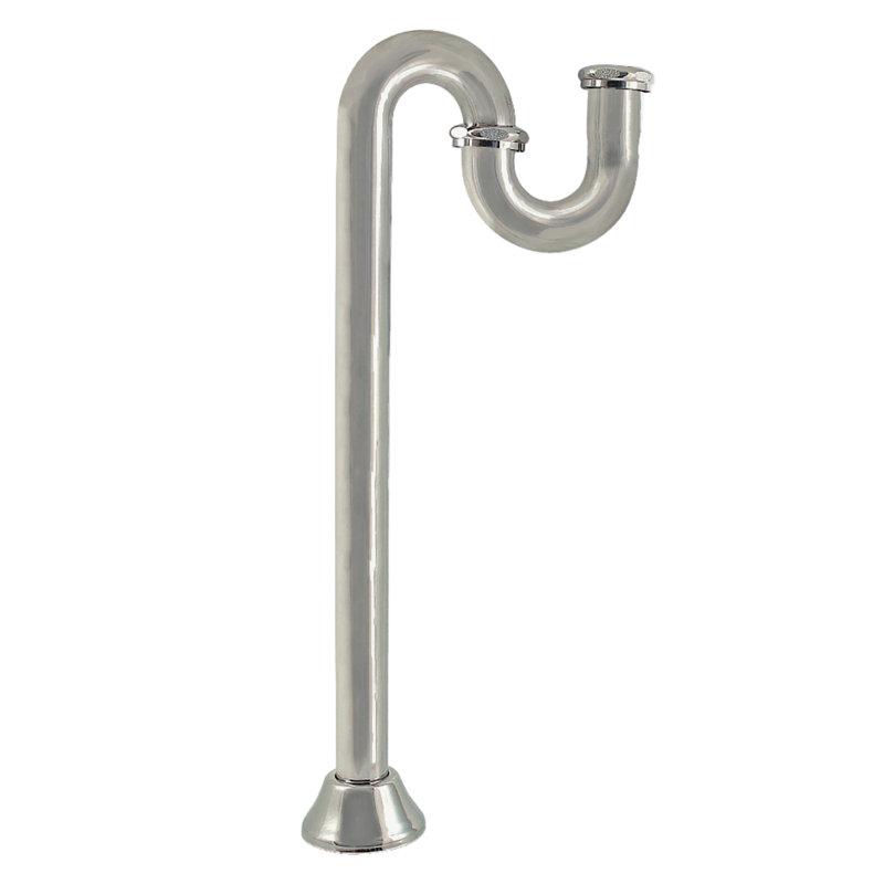 S-trap Kingston en laiton de 1-1 / 4 pouce, calibre 18, Nickel poli