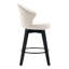 Tabouret de bar pivotant à hauteur de comptoir blanc de 25 po avec 2 pieds en bois massif, revêtement en chenille, pieds de nivellement pour la cuisine, le pub, les tabourets de décoration de salle à manger, blanc, avec îlot de cuisine, Home Graceful-1246106982