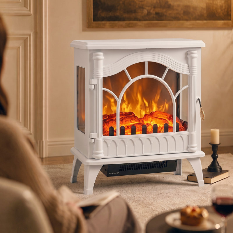 HOMCOM 55 cm W White Electric Stove