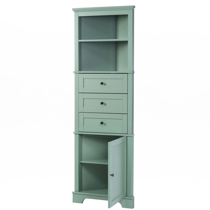 Cabine triangulaire haute, Vert, H 68,9 po x l 23 po x P 13,4 po