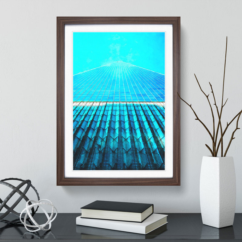 Ground Zero in New York City - Picture Frame Painting Print, Walnut Framed, 45cm H x 33cm W x 2cm D