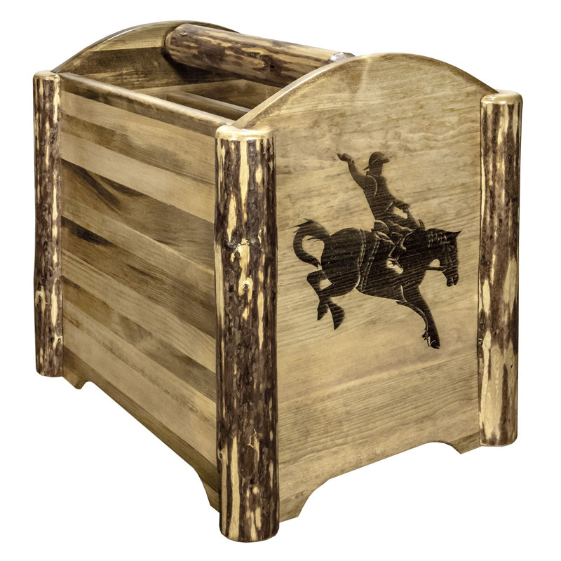 Tustin Solid Wood Free Standing Magazine Rack