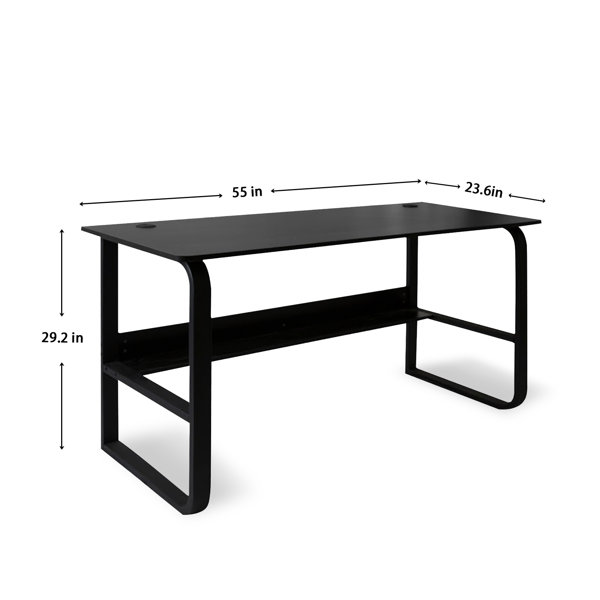 Extra Large Rectangular Writing Desk Latitude Run Color: Black