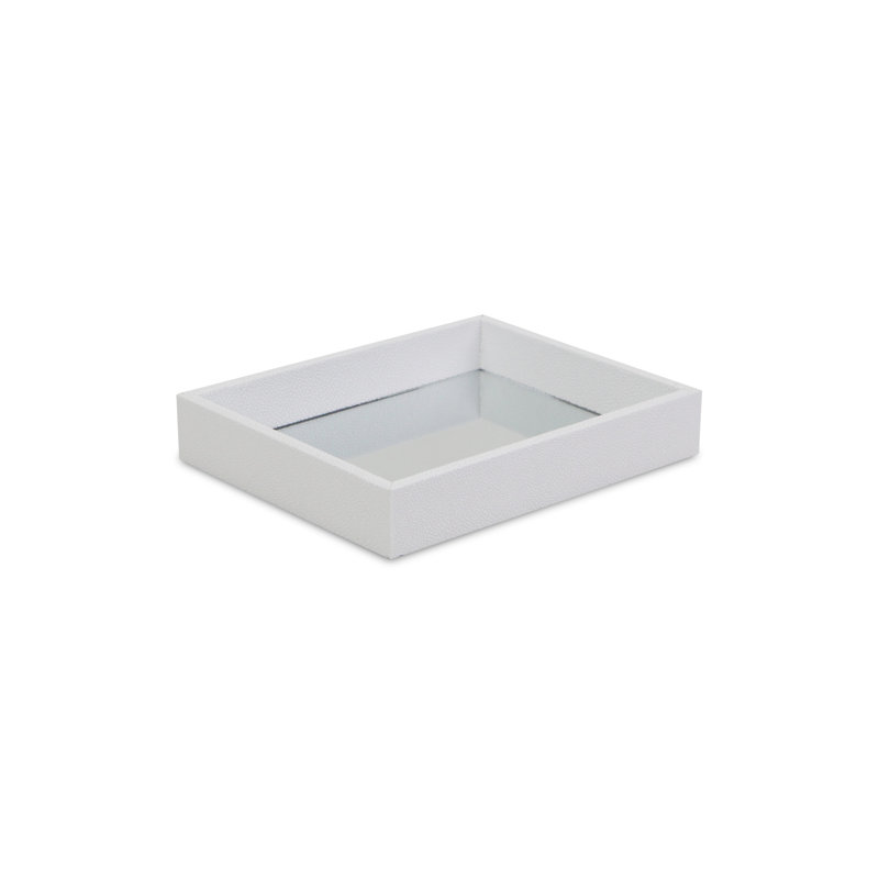 Solid Wood Decorative Tray, White